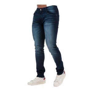 Duck and Cover Mens Maylead Dark Wash Slim Jeans / Dark Blue